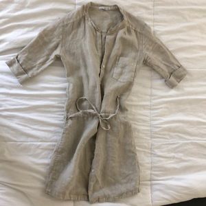 James Perse linen shirt dress